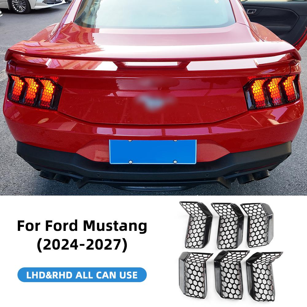 

Для Ford Mustang S650 Dark Horse GT Ecoboost 2025 2025 2026 2027 ABS Решетка Задымленная Черная Задний Фонарь Стоп-Сигнал Защитная Накладка