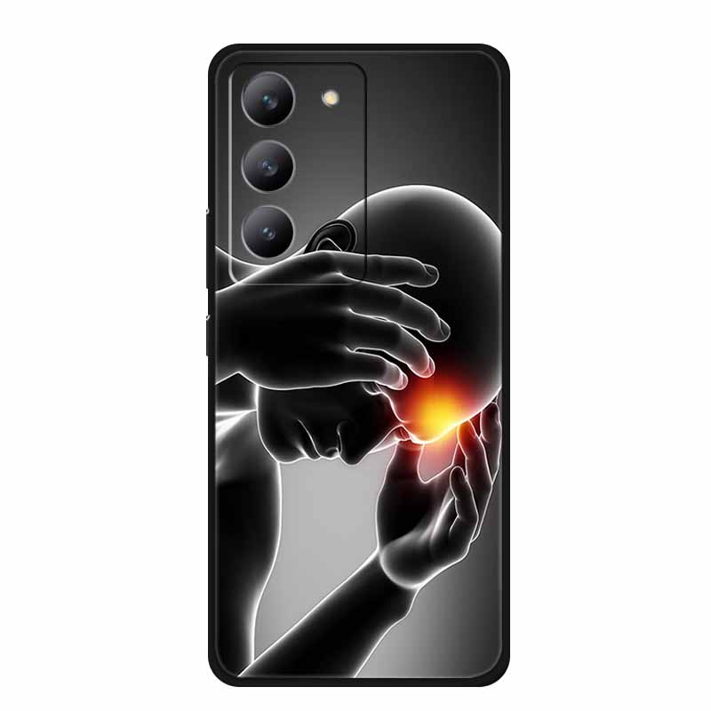 For Redmi 15 Phone Case Fashion Pictures Black Silicone TPU Soft Back Cover Case For Xiaomi Redmi 15 4G 5G Case Redmi15 Bag 6.9"