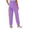 Adidas Solid Color Letter Print Logo High Waist Joggers Women Bottoms Purple HM3846