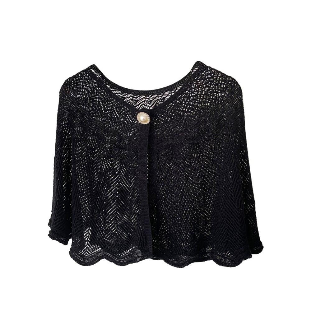 Knitted Cross Shawl Pure Color Blouse Shoulders Scarf Women Scarf Fake Collar Cape  Spring Autumn