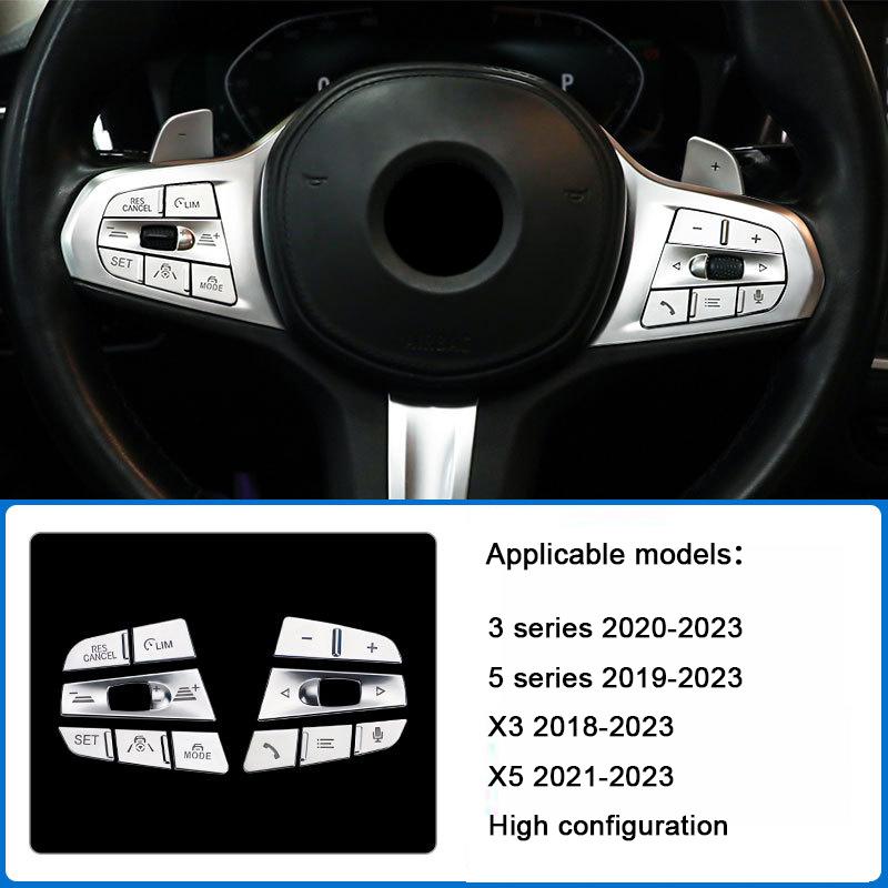 For BMW 3 4 5 series 6GT Z4 X3 X5 X6 X7 G30 F90 G20 G23 G83 G32 G29 G05 G06 2018- Car Steering Wheel Button Cover Stickers