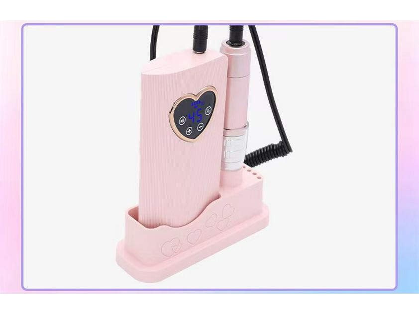 Portable Rechargeable Nail Art Machine 45000 RPM - Smart Silent Grinding & Shaping Tool for Nail Salons