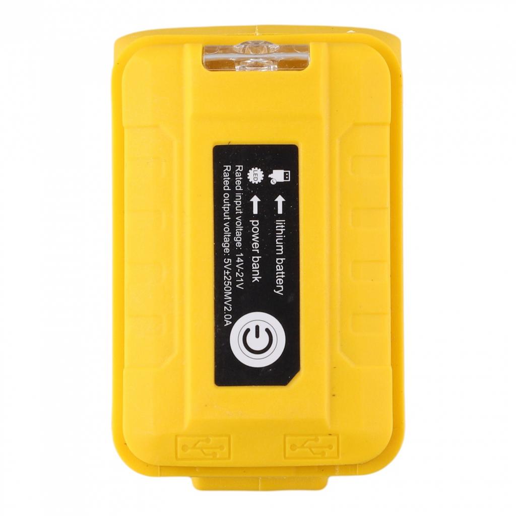 LED Light Battery Adapter for Dewalt For DCB203 For DCB200 Dual USB Charger