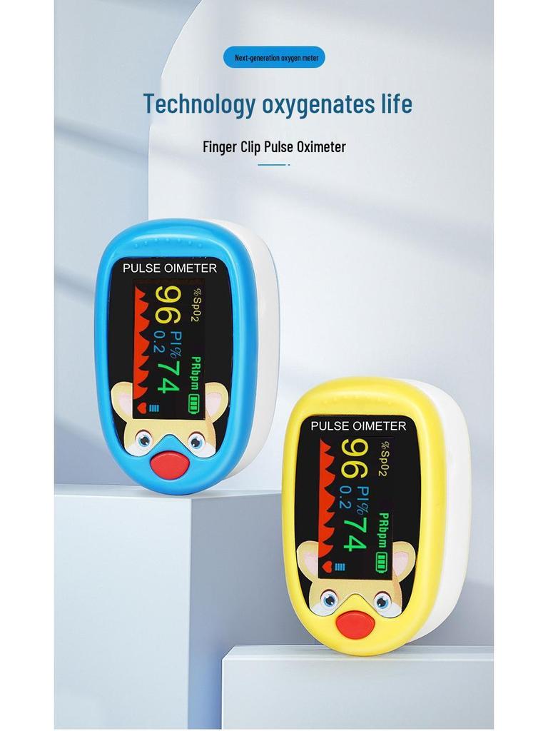 Children's Finger Pulse Oximeter - Blood Oxygen Saturation Monitor