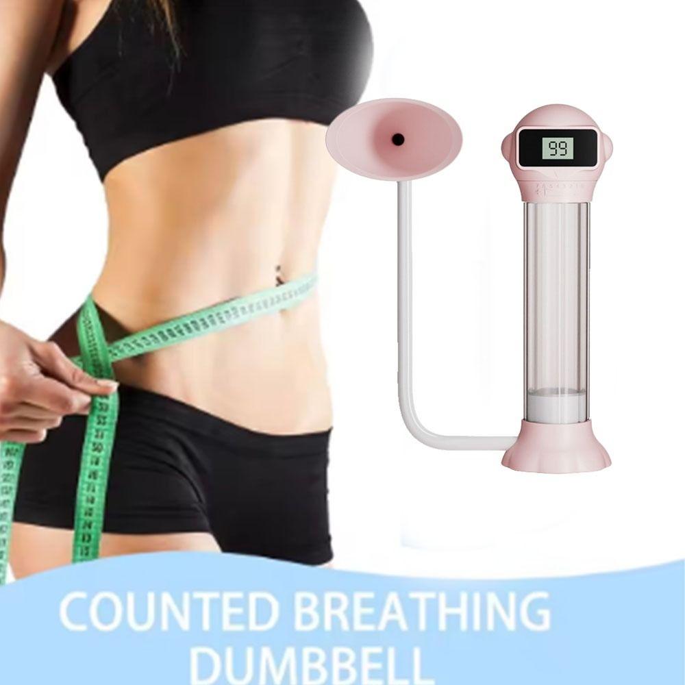 Adjustable Resistance Counted Breathing Dumbbell  Breathing Training Device