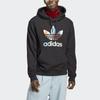 Adidas Originals Trefoil Logo Print Drawstring Hoodie Men Hoodie Black IC5731