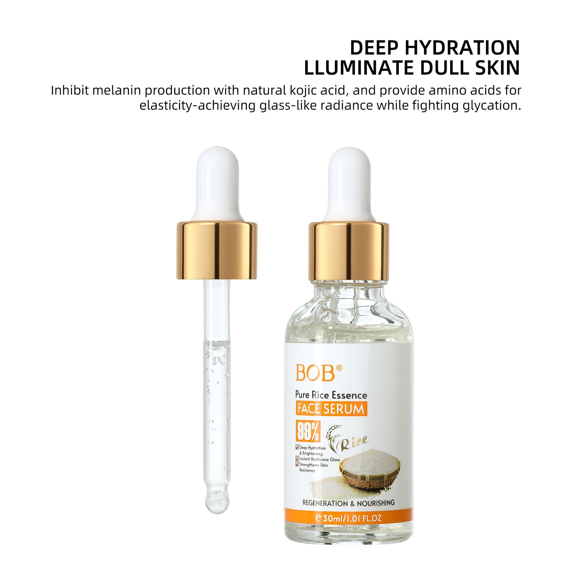 BOB Rice Serum Firming Anti-Wrinkle Hydrating Moisturizing Exfoliating Water Light Brightening Facial Serum 1