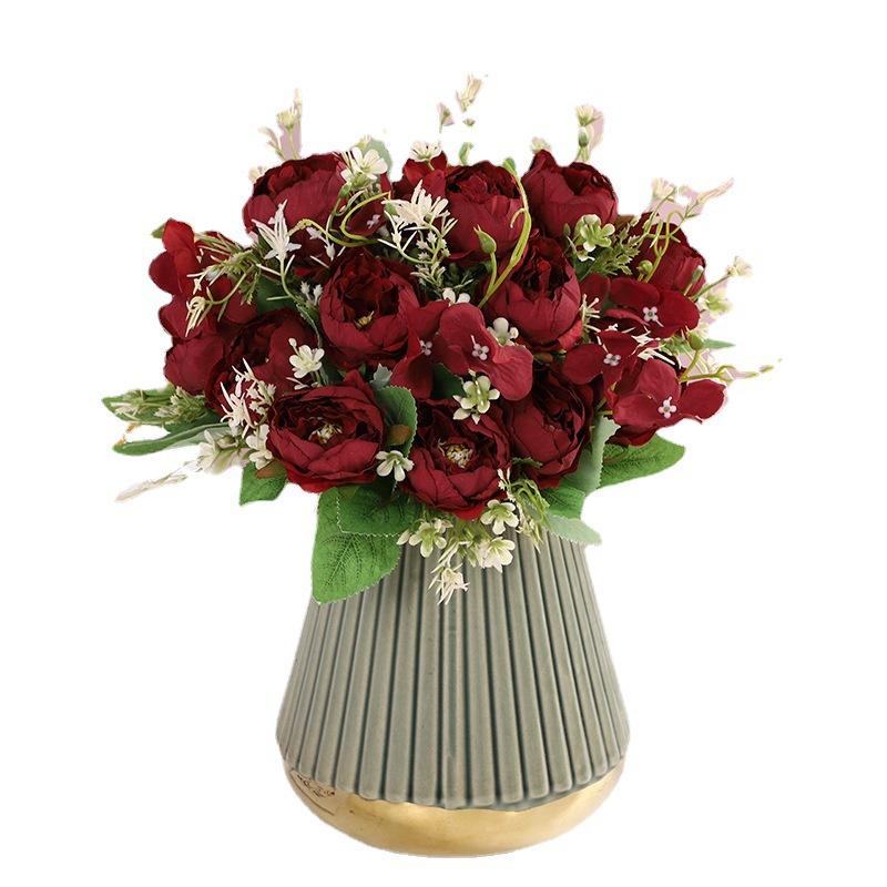 2PCS Artificial Flower Bouquets – For Indoor/Outdoor Gardening, Weddings, and Home Decor