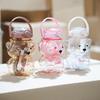 1000ml Cute Cartoon Bear Plastic Water Bottle Large Capacity Kids Portable Leak Proof For School Outdoor With Straw Handle