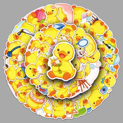 51 Cute Hand-Painted Cartoon Duck Stickers - Perfect for Suitcases & Helmets