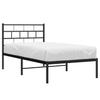 Bed Frame with Headboard Metal Black 100x190 Cm