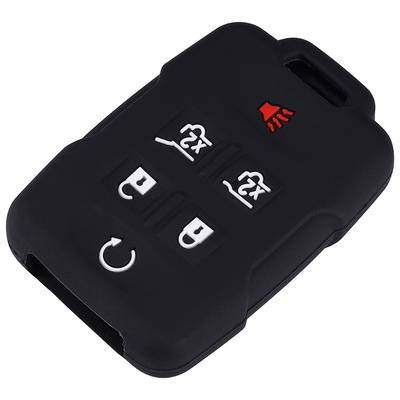 Key Fob Shell Silicone Cover Protective Case for Chevrolet Chevy Suburban Tahoe GMC Yukon Keyless Entry Remote 6 Button