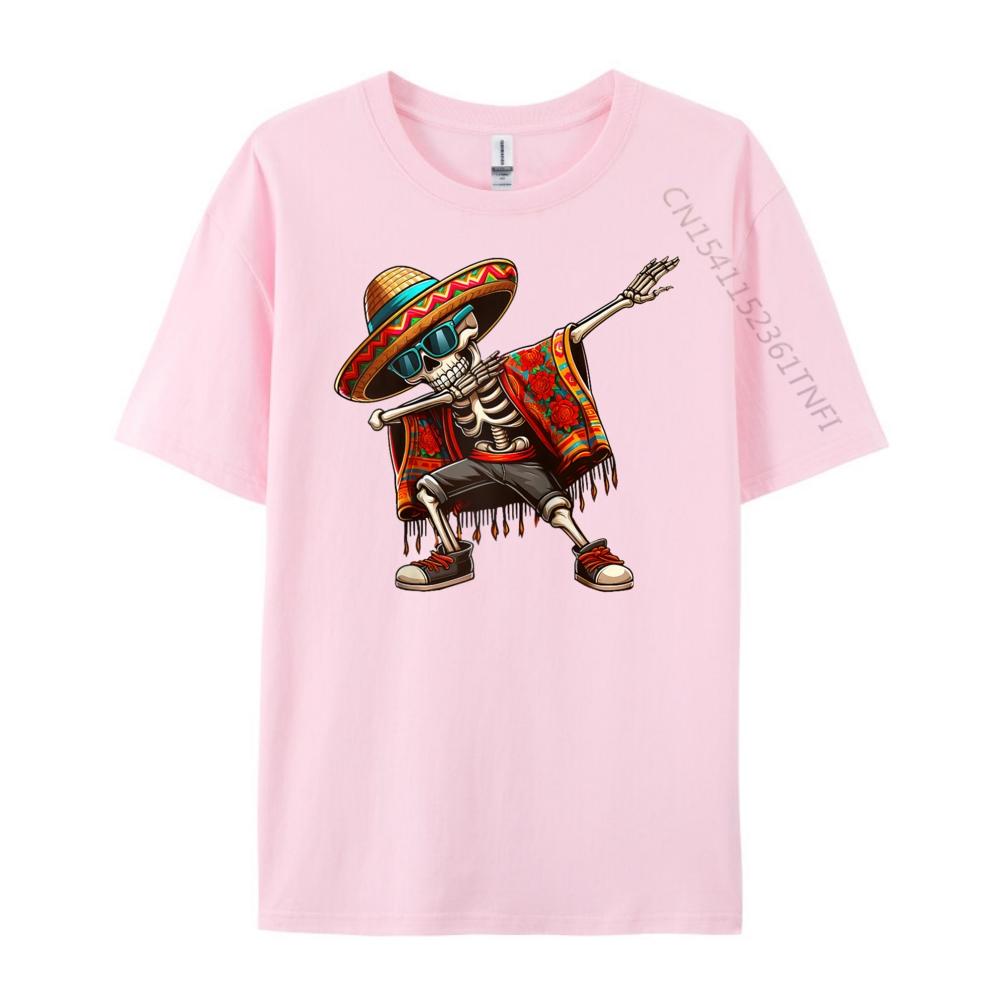 Dabbing Skeleton Sombrero Poncho Cinco De Mayo Mexican Raglan New T Shirt Mens TShirts
