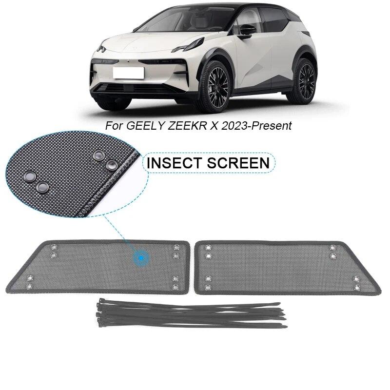 2 szt. Samochodowa odporna na owady osłona wlotu powietrza wkładka Vent Racing Grill filtr netto akcesoria zewnętrzne dla ZEEKR X 2023-2025