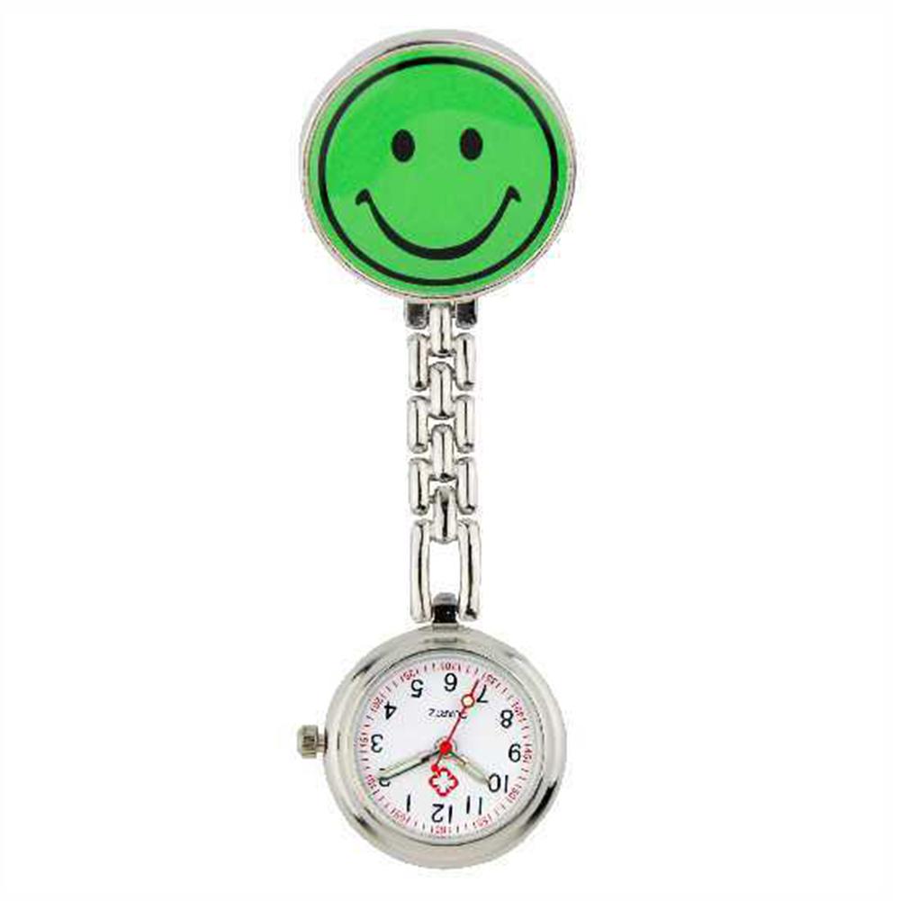 Fashion Casual Quartz Wrist Watch Luminous Smiley Face Pocket Watch