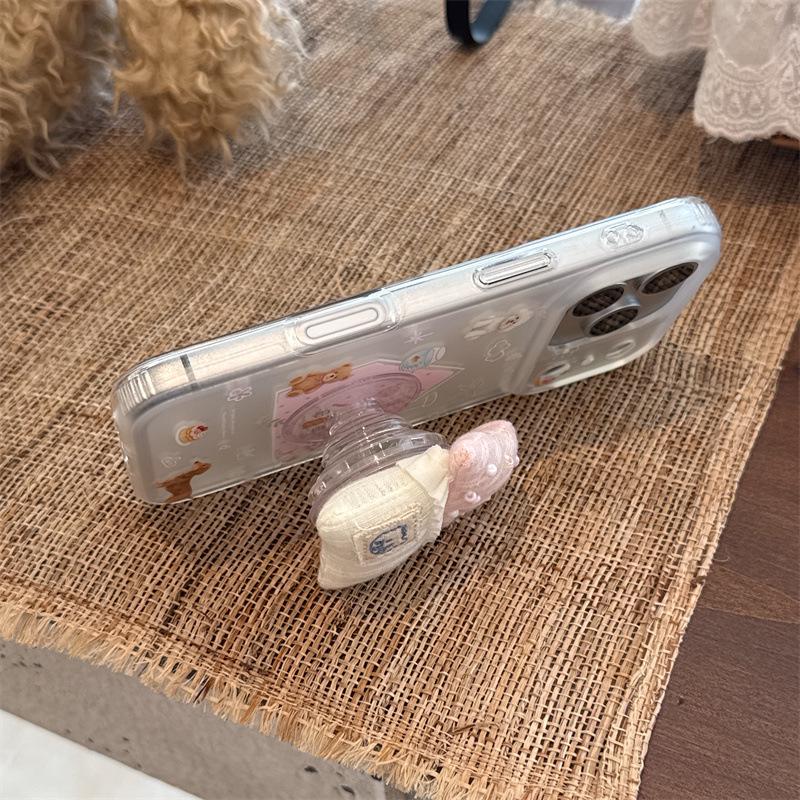 

Korean Style Personalized Dog Bear iPhone 17 Pro Max/16/15/14 Case iPhone 17 Pro Max