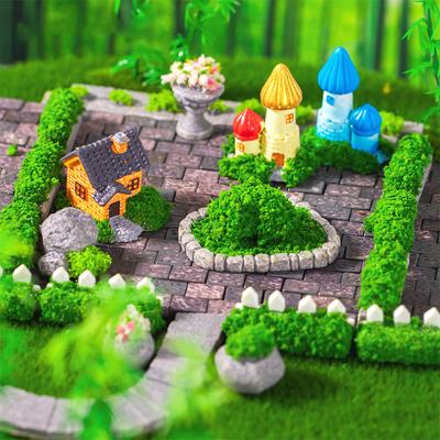 Mini Landscaping House Small Statue Figurine Crafts Figure Ornament Miniatures Home Decoration