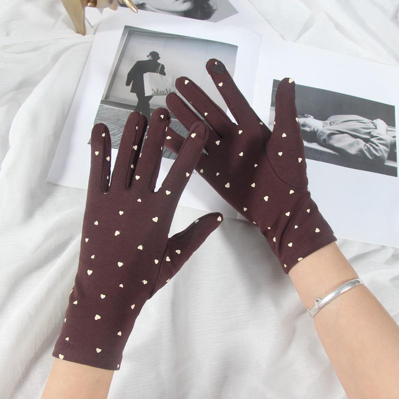 Sunscreen Gloves Female UV Protection Driving Summer Cotton Touch Screen Thin Breathable Riding Elastic Windproof Gloves.