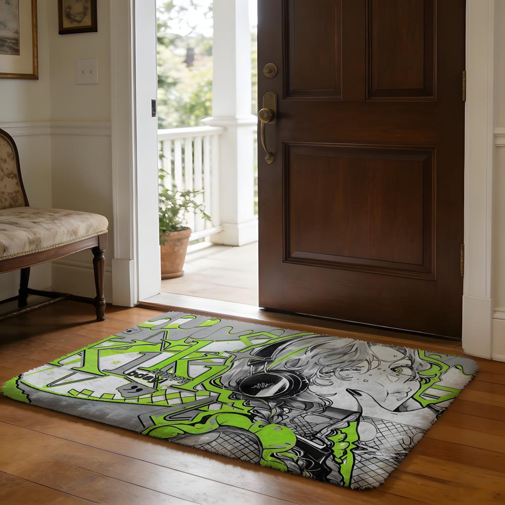 AAya OOosawa KKoga MMitsuki Floor Mat Soft Flannel Absorbent Mat Non-Slip Rug Home Bedroom Bathroom
