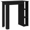 Wall Mounted Bar Table Black Oak Effect 102 X 50 X 103.5 Cm Engineered Wood