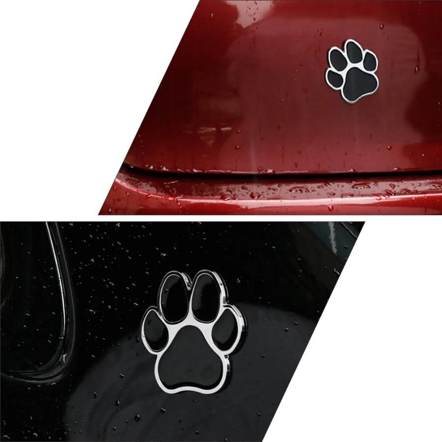 Autoaufkleber Fußabdruck Metall Hunde Pfote LKW Aufkleber für Zinklegierung Autodekoration