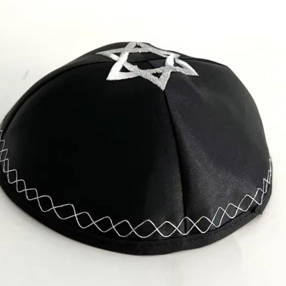 Design Ricamato Kippah Ebraico Forma Rotonda Cappello Berretto Nuovo Cappello a Pullover Evento Etnico