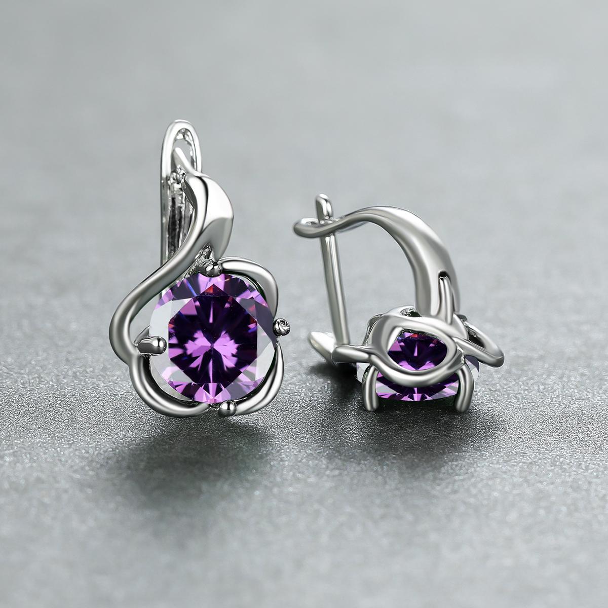 

Модные женские туфли цвета розового золота винтажные синие свадебные серьги с голубым камнем женские висячие серьги-кольца серьги-клипсы для ушей ювелирные изделия серебряный/фиолетовый