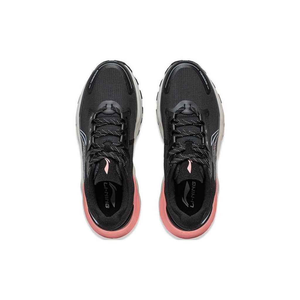 Li Ning Yufeng Fabric Comfortable Cushioning, Wear Resistant Low top Running Shoes Women's Black ARST056-2