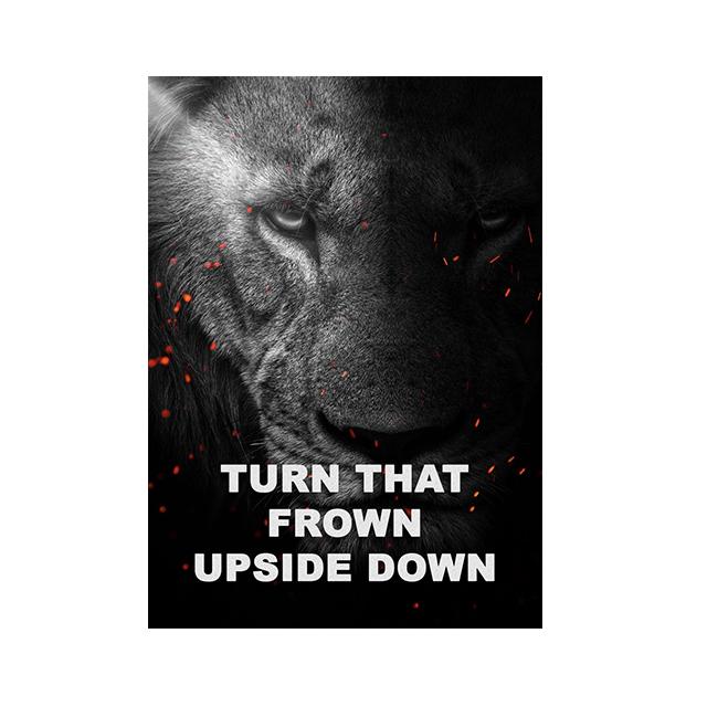 Lion and Tiger Motivational Text Posters Wall Art Canvas Prints Modern Animals Paintings Living Room Home Office Decor Pictures