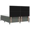 Boxspring Bed with Headboard Dark Gray 180 X 200 Cm Fabric