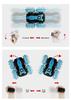 Stunt Remote Control Car with Light Wheels, Dual Remote Control Amphibious Off-Road Vehicle, Rotatable Kids Electric Toy Car