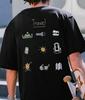 Unisexs Loose Tshirt With Letter Print Off Shoulder Short Sleeved Casual Tshirt Summer Tshirt