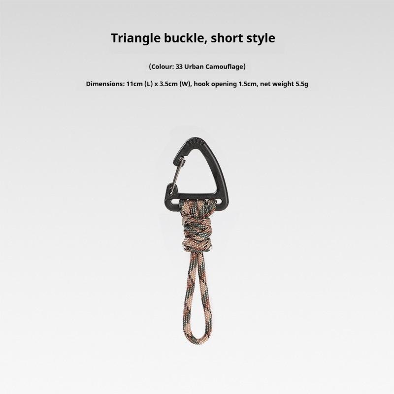 Multifunktionaler Dreieck-Karabiner 7-Strängiges Anti-Lost Schlüsselband Handgelenk-Haken 1,5 cm max. Öffnung für Outdoor-Camping Taschenlampe Schlüssel