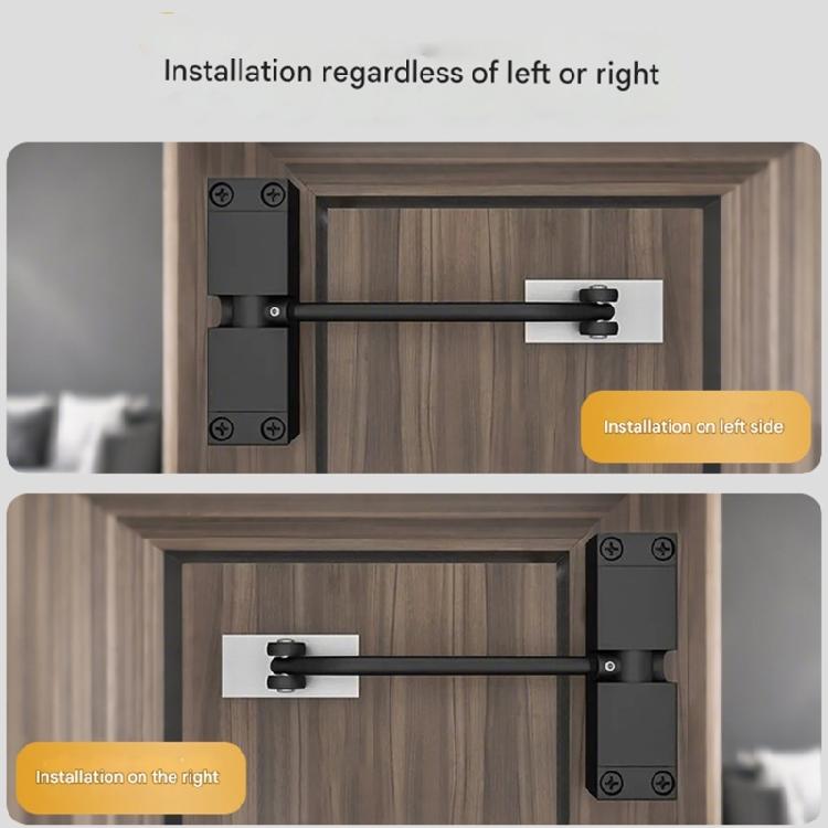 Smarted Spring Loaded Door Closer Quiet Operation Corrosion Resistant Aluminum Easyly Installation Home Security