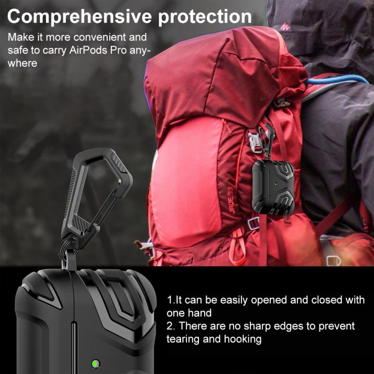 TPU Earphone Protective Case With Carabiner for AirPods Pro 2