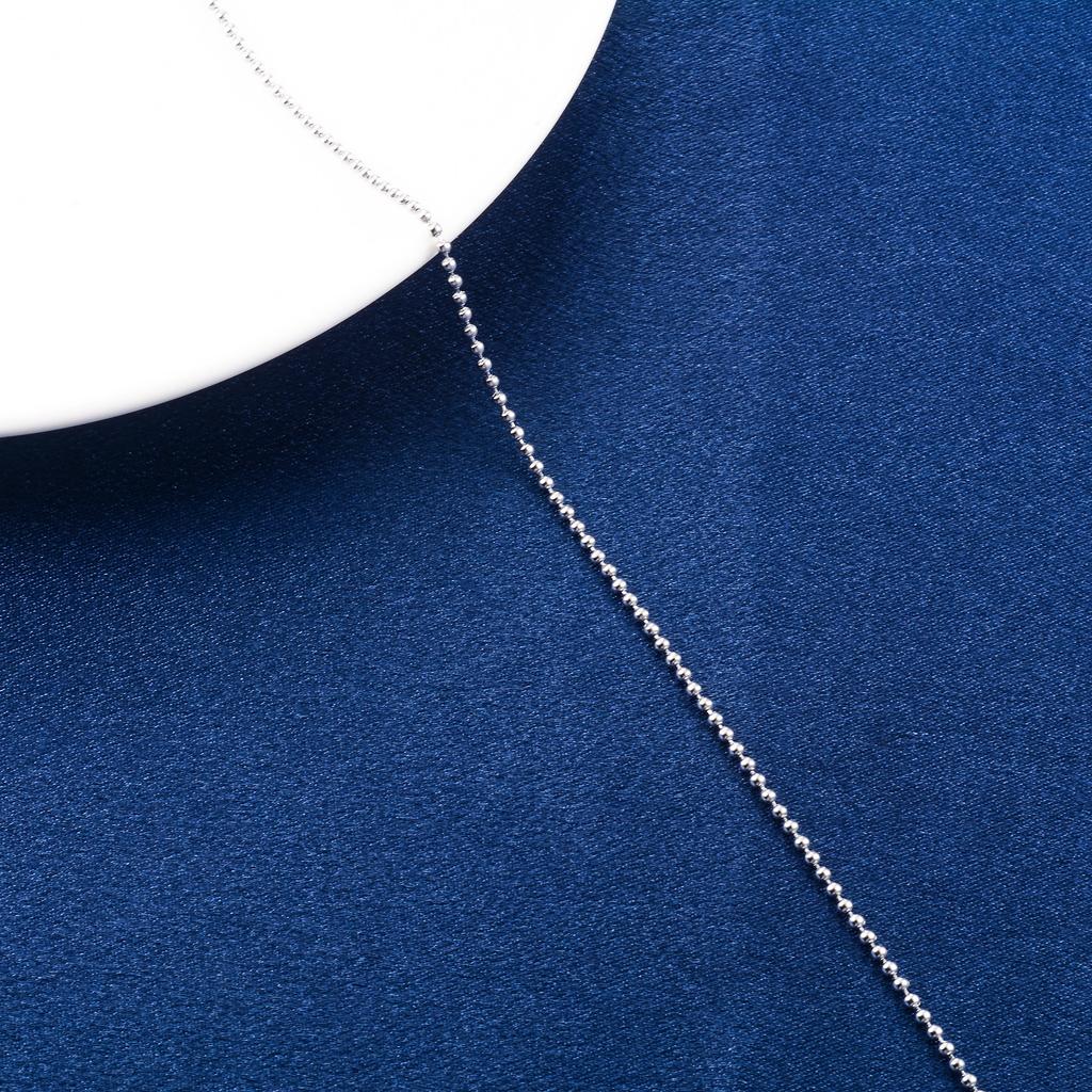 Round Necklace Ball Rolo Link Bead Chain Stainless Steel Choker for Women Men Jewelry Accessories on Neck Collarbone Waterproof