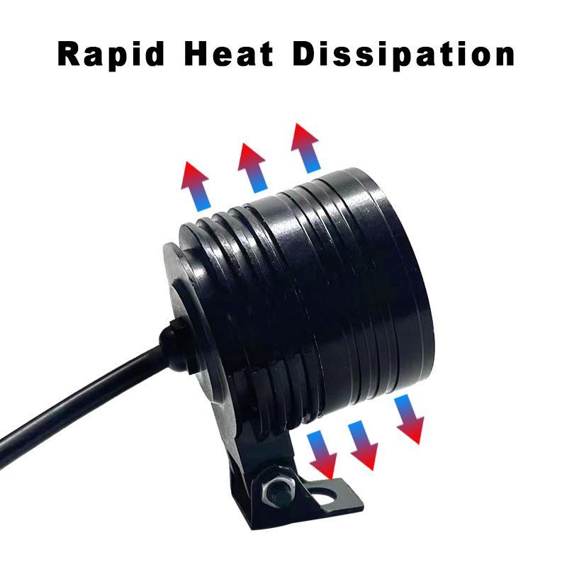 Motorcycle Led Headlight Spotlight Flash 12V Hi-Lo Fog Lamp Auxiliary Additional Light For Motorbike Offroad Atv Suv Truck