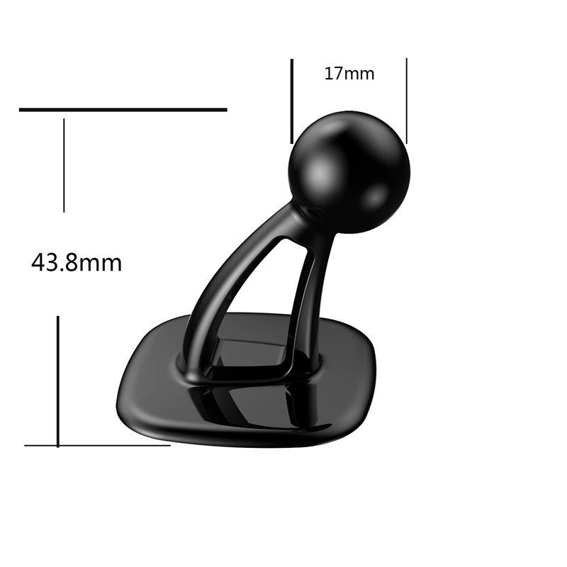 Universal Adhesive Car Phone Holder with Extended Rod and 17mm Ball Head for Curved Surfaces
