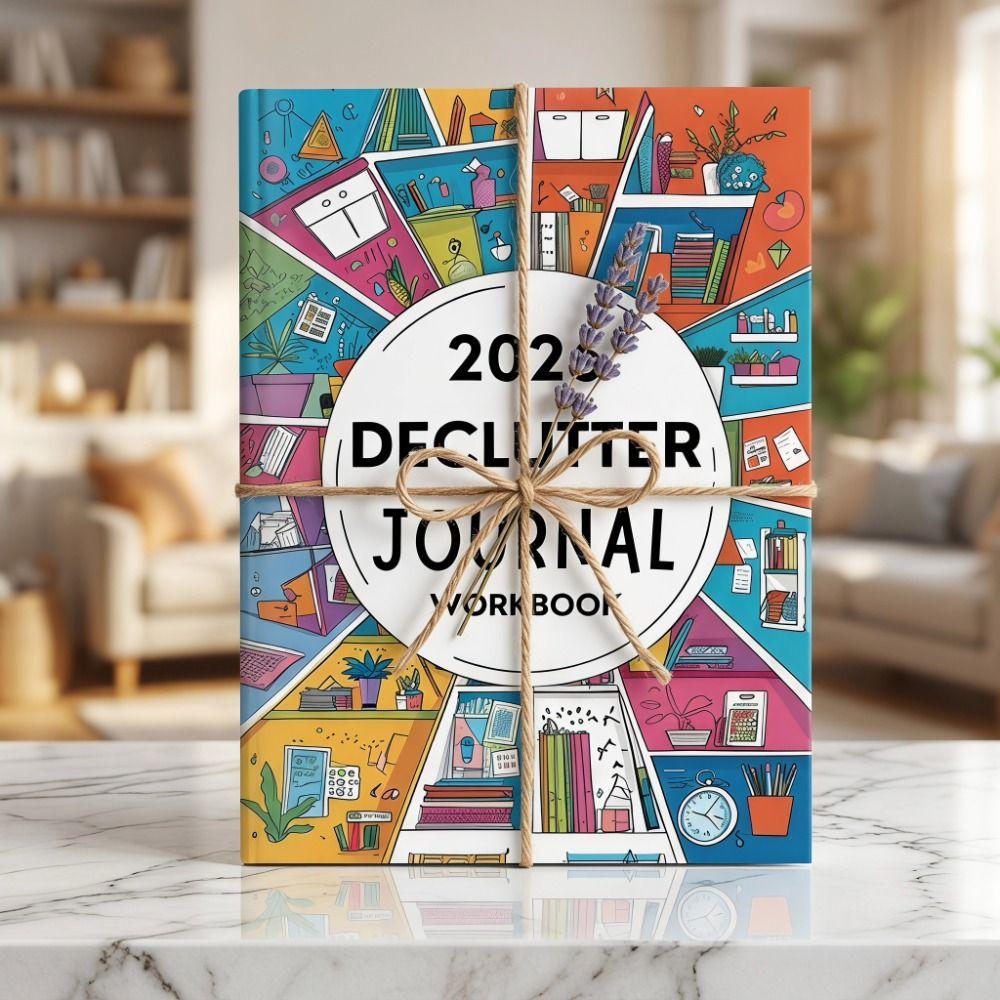 Vibrant Illustrated Home Organization Log Book Spring Cleanup Planner Minimalism Enthusiasts