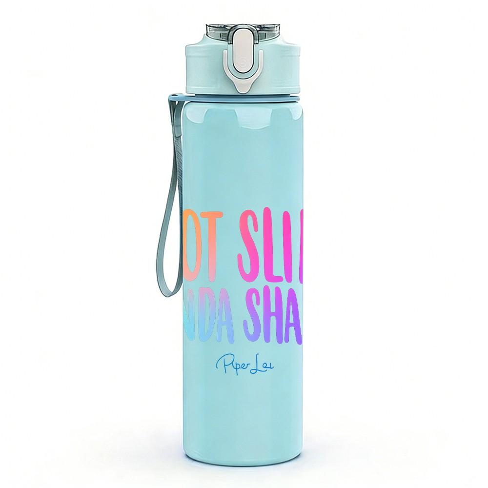 1PC Not Slim Kinda Shady Color Text Print 750ml Color Plastic Sports Water Bottle Leakproof Flip Straw Lid Suitable for Sports Office Home Use
