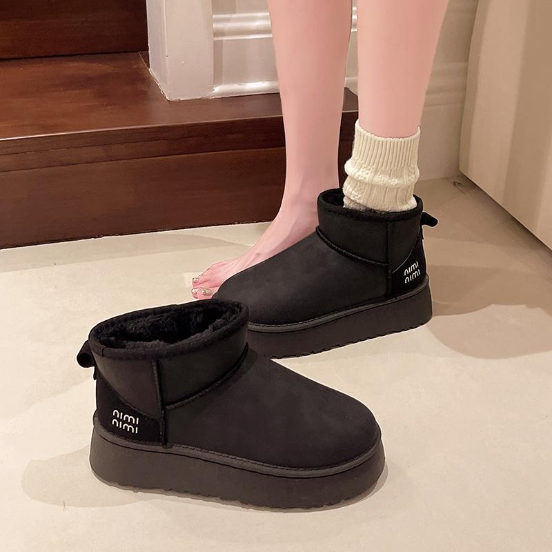 2024 Новые утолщенные пушистые женские зимние ботинки Удобные теплые ботильоны Женская — фото 6