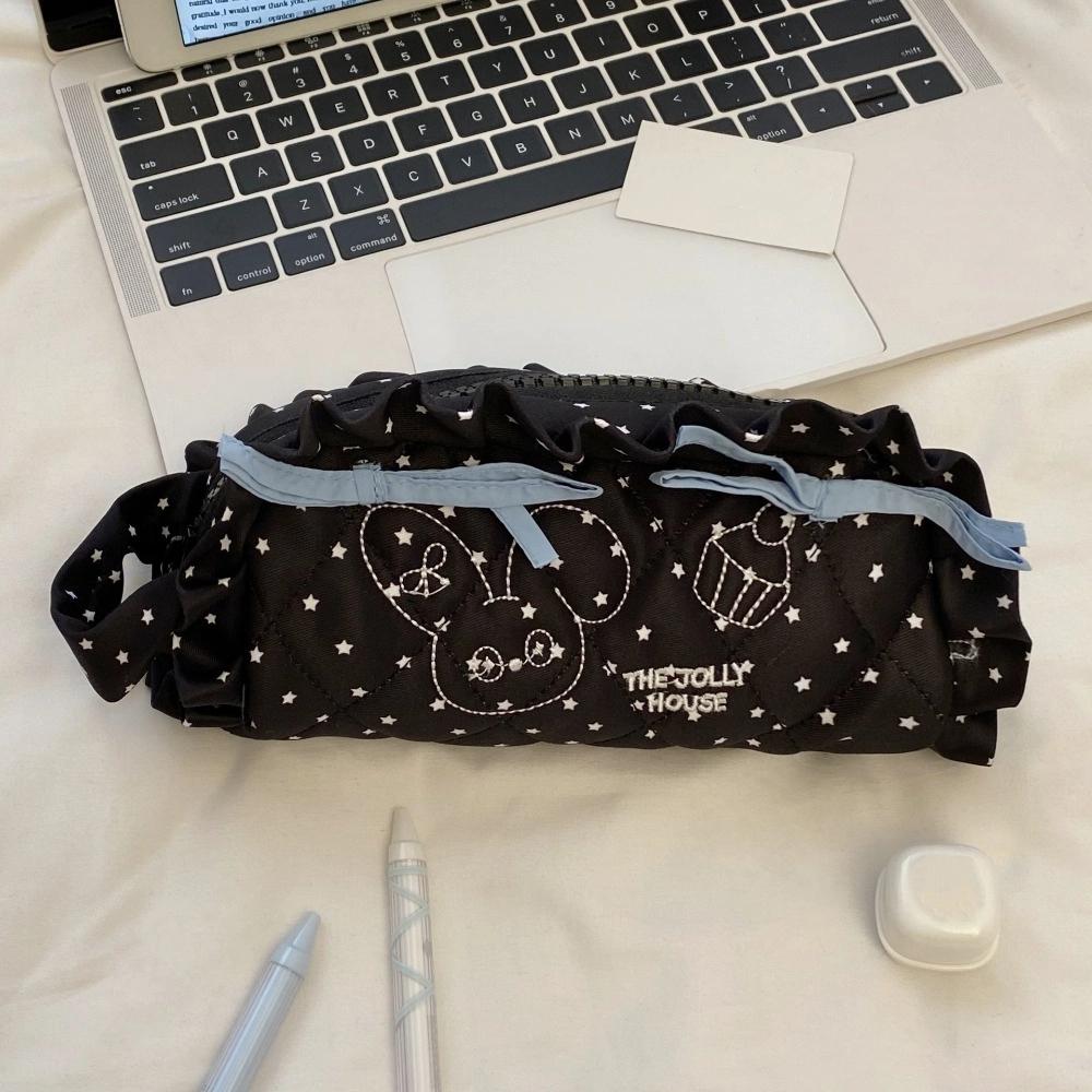 Cat Bee Rabbit Cartoon Pencil Case Large Capacity Stationery Storage Bag Makeup Bag  Student