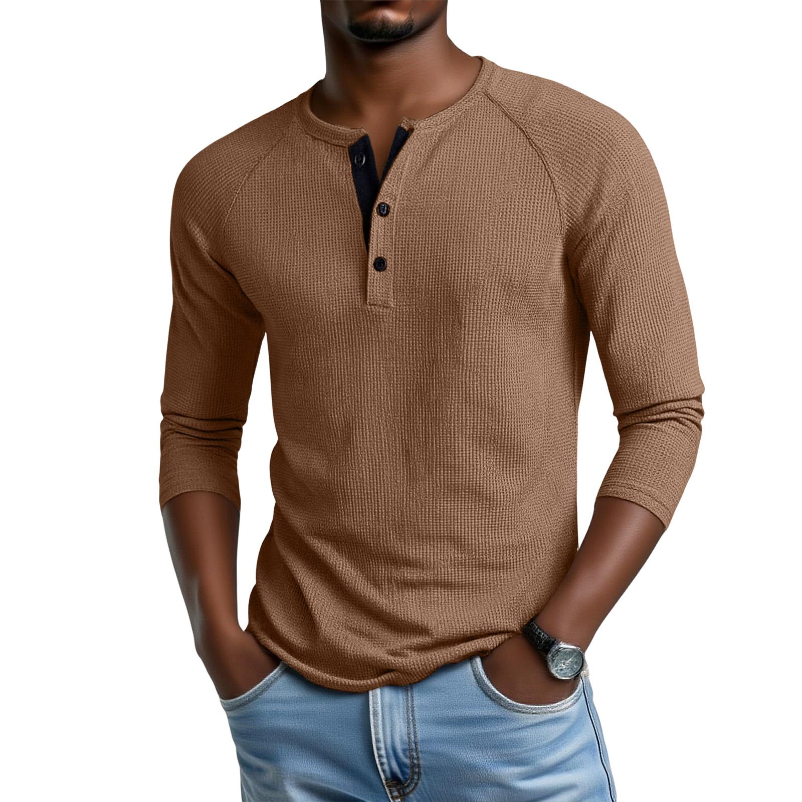 

Men s Leisure Fashion Monochrome Shirt Upper Garment L хаки