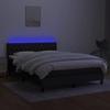 Maison Exclusive - Sommier à lattes de lit avec matelas LED Noir 140x190 cm Tissu