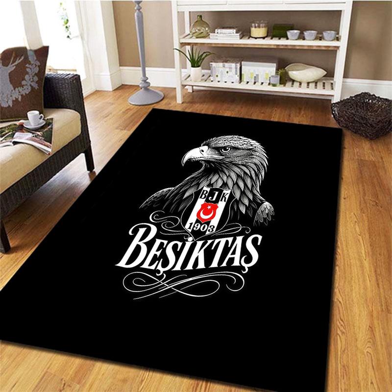Besiktas Gymnastics Club Carpet Rug for Living Room Bedroom Home Sofa Decoration,Kids Play Non-slip Floor Mat