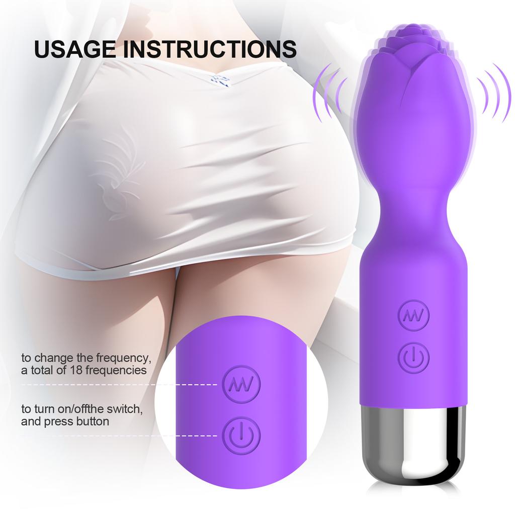 Mini AV Vibrator Female G Spot Vibration Vagina Anal Clitoris Stimulator Dildo Vibrator Adult Sex Toys for Women Masturbation