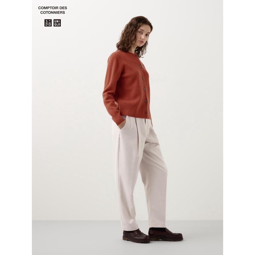 

Uniqlo Японские зауженные брюки из твида Tuck 30 NATURAL/76