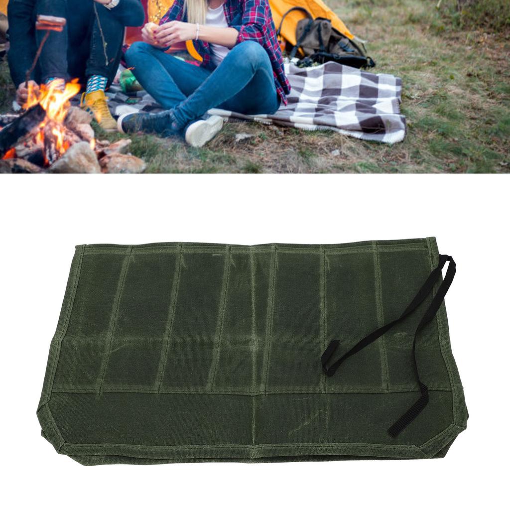 Waxed Knife Bag 7 Professional Foldable Chef Knife Roll Bag for Camping Barbecue
