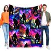 Bigfoot Blanket Cozy Soft Throw for Sofa Bedroom, Colorful Night Sky Design, Perfect Gift for Kids and Adults, Lightweight Warm
