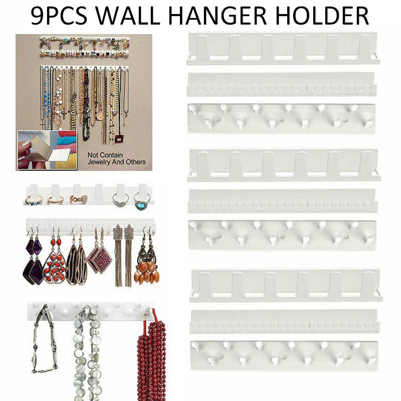 9pcs Jewelry Wall Hanger Holder Stand Necklace Bracelet Earring Rack New 9pcs Jewelry Wall Hanger Holder Stand Necklace Bracelet Earring Rack New